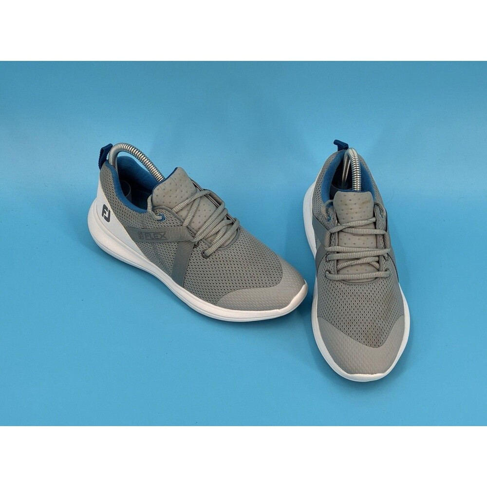 FootJoy FJ Flex Women’s 7.5 M Gray Blue Spikeless Golf Shoes 95727